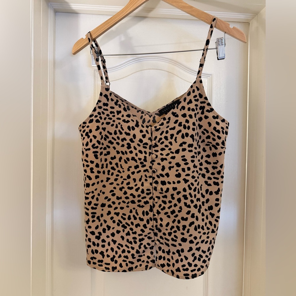 Sanctuary Beige and Black Leopard Print Cami